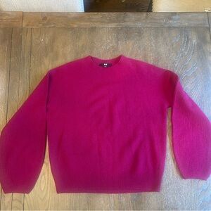 Uniqlo Wool Fuchsia Knit Sweater
